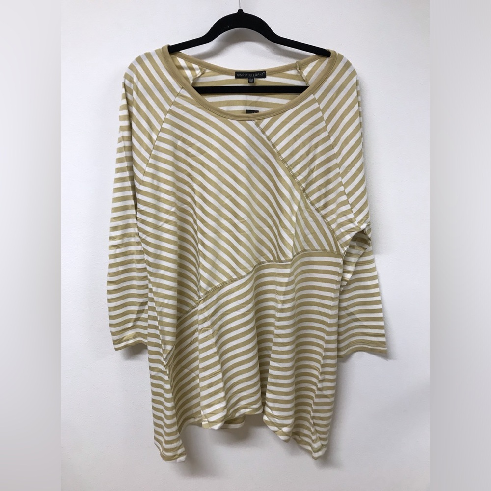 Women's Long Sleeve Asymmetrical Striped Top T Shirt Clothing Blouse Dress Top